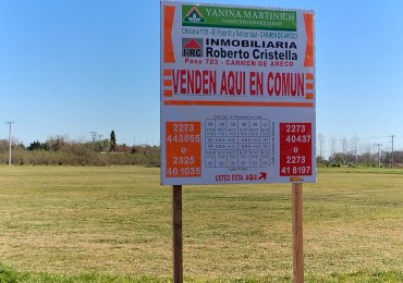 VENTA DE TERRENOS EN ZONA RESIDENCIAL EN CARMEN DE ARECO. FINANCIACION...!!!